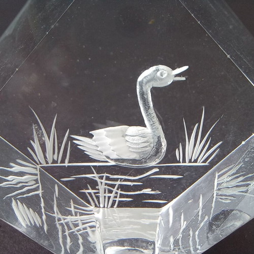 Crystal decoration with swan like new