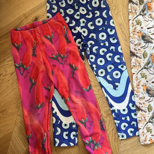 Chic Mess and Nike kids leggings, size 4, pack of 5