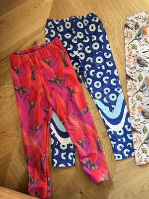 Chic Mess and Nike kids leggings, size 4, pack of 5
