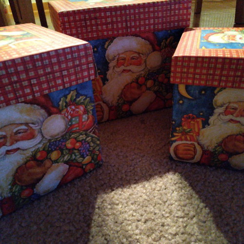 Christmas boxes used, set of 3 pieces
