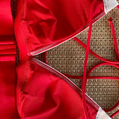 Bikini top Calvin Klein καινούργιο, μέγεθος S, άσπρο και κόκκινο