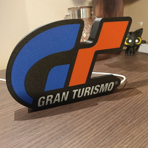 Gran Turismo Logo Light Box new, 3D printed LED lamp