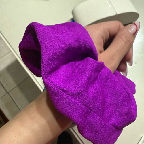 Handmade hair scrunchie new, purple