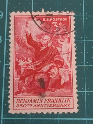 United States stamp 1956 like new, 250th anniversary of Benjamin Franklin
