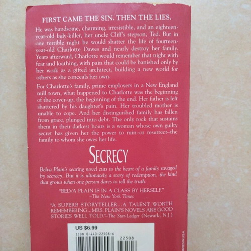 Secrecy by Belva Plain used English book