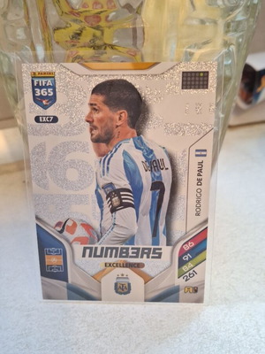 Rodrigo de Paul Numbers Panini 2026 card