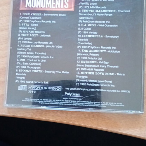 Monuments CD used from Metal Hammer & Heavy Metal magazine