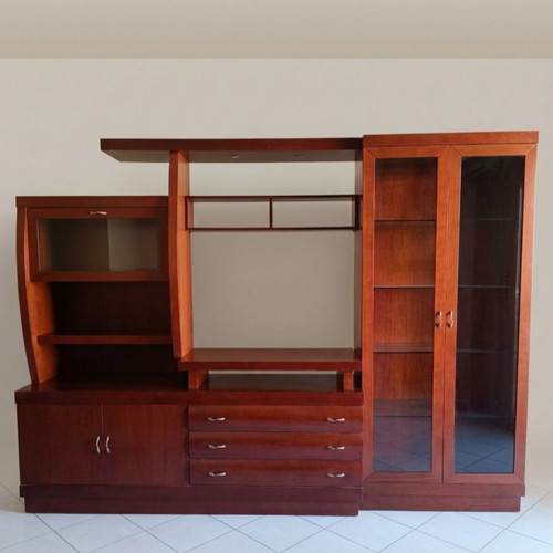 Furniture composition used, MDF wood cherry color