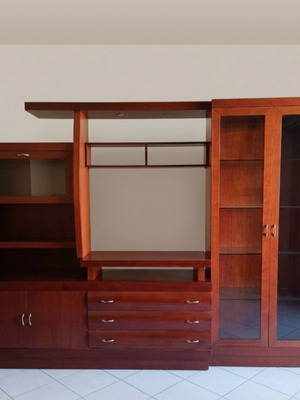 Furniture composition used, MDF wood cherry color