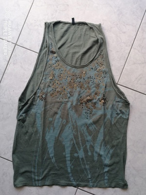 Benetton women's double top like new, green, size S