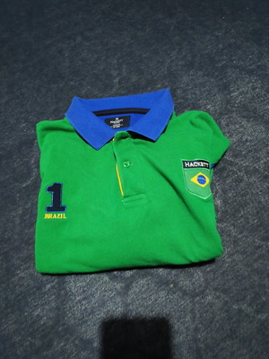 Hackett Polo Shirt XXL σαν καινούργιο, πράσινο και κίτρινο