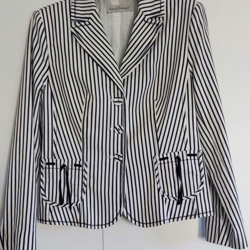 Italian summer jacket like new, size L, white and blue