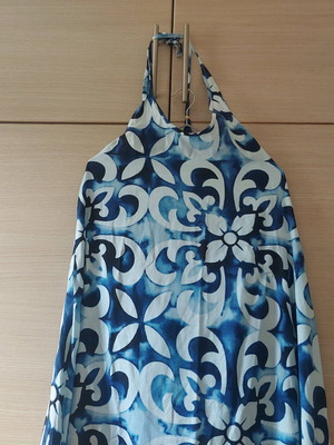 Platinum new long dress free size XXL blue light blue white