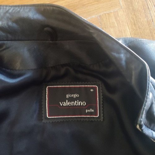 Giorgio Valentino Leather Women's Jacket Black like New S/M