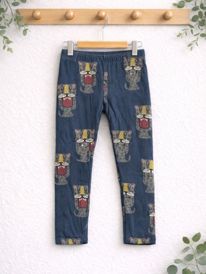 Zara Kids Cat Print Leggings used, size 104