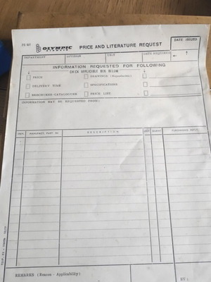 Vintage Olympic Airways block and dossier used from 12/1979
