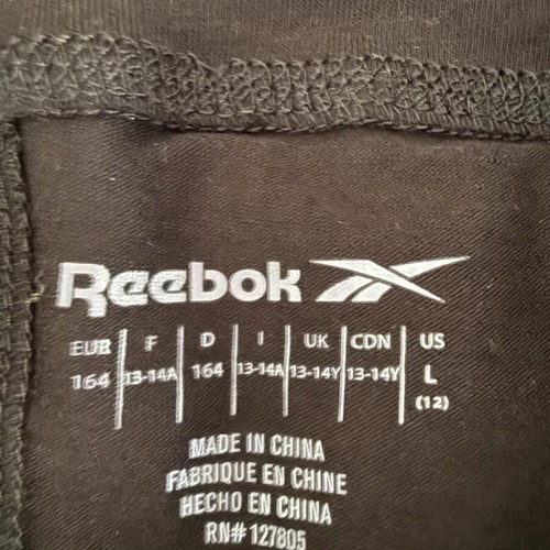 Reebok leggings for girls 13-14 years new with tag, black-pink