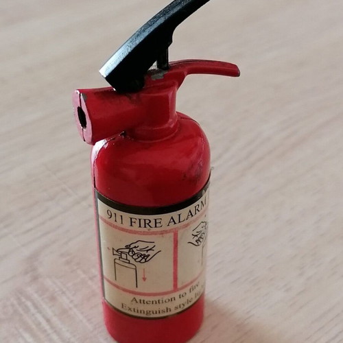 Mini Lighter ''Fire Extinguisher'' 911 Fire Alarm 119 used red