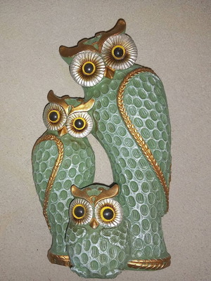 Decorative table owl figurine new, 23cm height