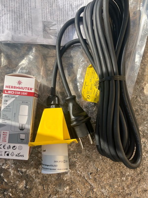 Herrnhuter LED Star Light καλώδιο φωτισμού με ντουί E27, 5 μ. για αστέρια A4/A7