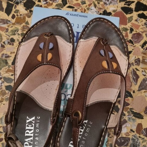 Parex women's anatomical sandals like new, size 38, brown