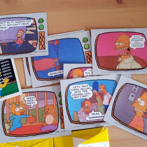Vintage The Simpsons cards by Topps 1990 like new