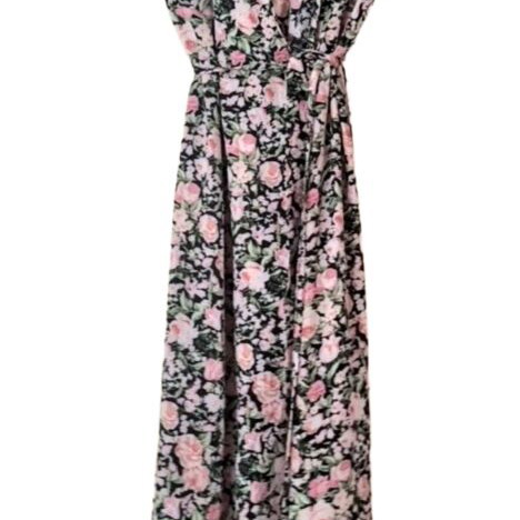 Boohoo Long Pink Floral Dress Like New, Size L