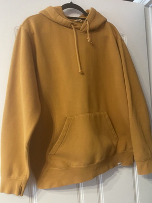 Pull & Bear горнище с качулка, цвят горчица, размер L