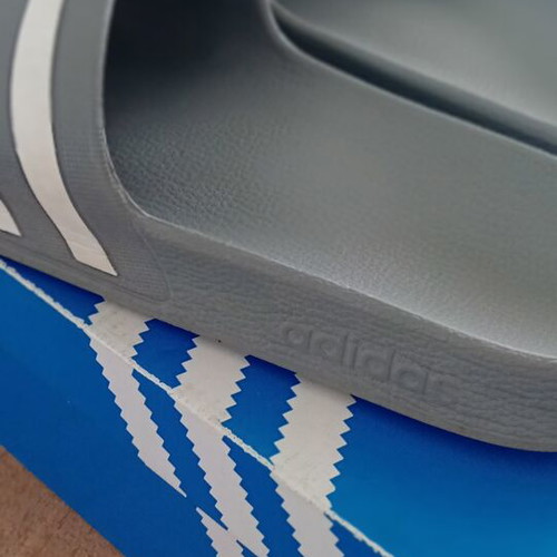 Adidas slides size 40.5 gray like new