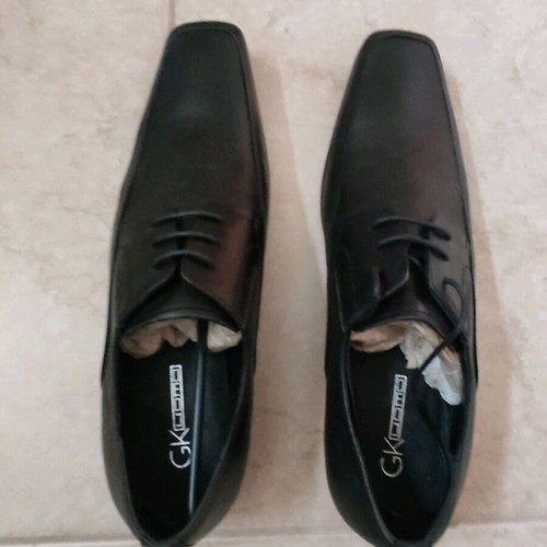 GK Uomo men's shoes new, black, size 44, moccasins