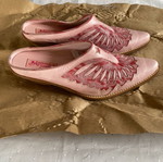 Roberto Cavalli Angels leather mules in pink, like new