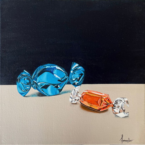 Authentic painting acrylic on canvas like new