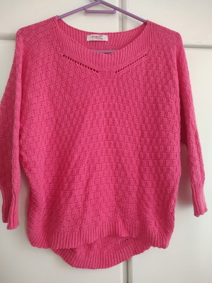 Visanthi Fashion knitted blouse used, size M, pink
