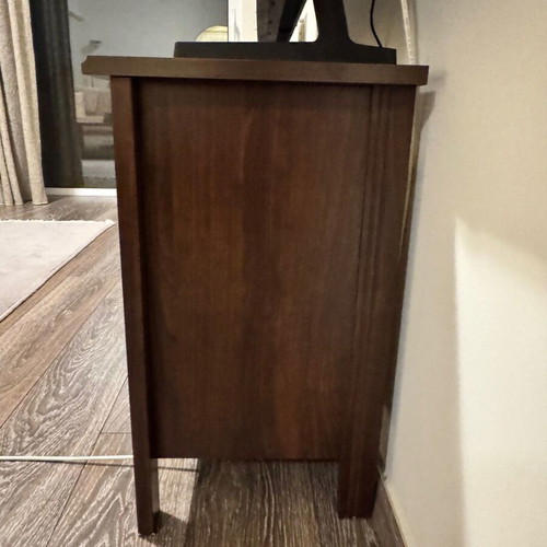 IKEA Brusali TV stand used, brown with shelves
