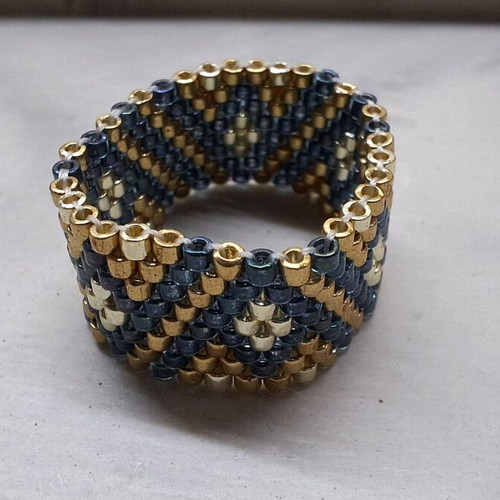 Ring with Premium Miyuki Glass Beads from Japan, New