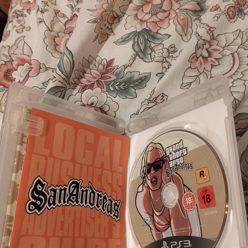 Grand Theft Auto San Andreas PS3 game with manual and map