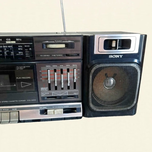 Sony CFS-1000S Vintage Boombox 1985 used, stereo cassette-corder