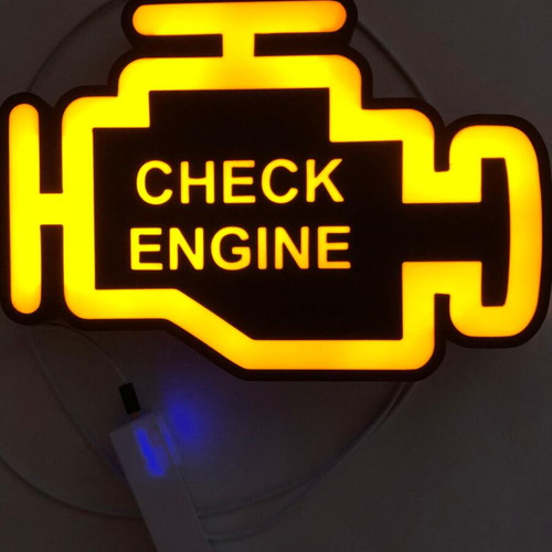 Lightbox Check Engine 3D print, like new, USB powered