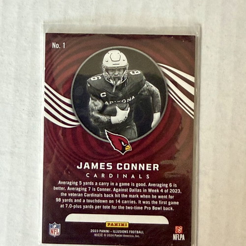 2023 Panini Illusions Football Cardinals James Conner Base #1 καινούργιο