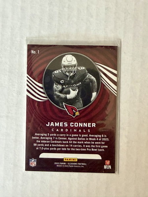 2023 Panini Illusions Football Cardinals James Conner Base #1 καινούργιο