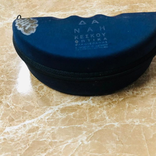 Glasses case with cleaning cloth used