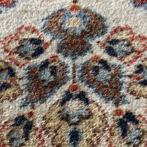 Vintage handmade large wool rug, floral motif, 1950s