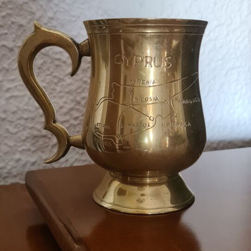 Cup with engraved Cyprus used