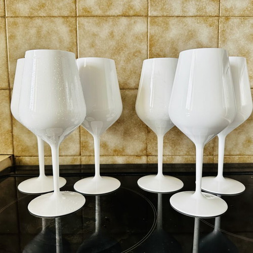 Wine, cocktail and water glasses set new, 6 wine and 6 water glasses