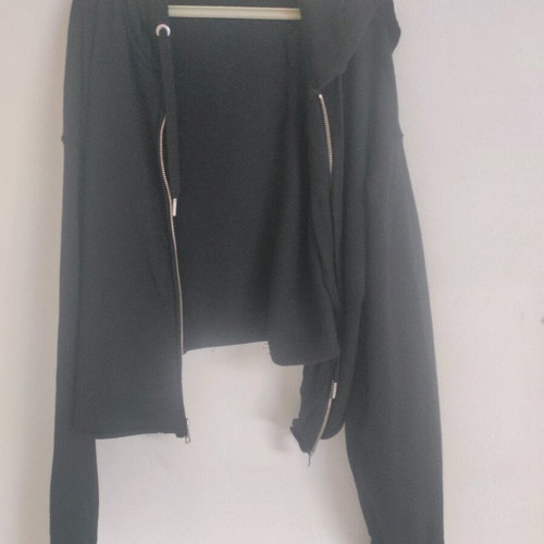 Bershka thin hoodie jacket like new, black, size L