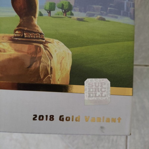 Supercell Clash of Clans Gold Barbarian Statue boxed, like new