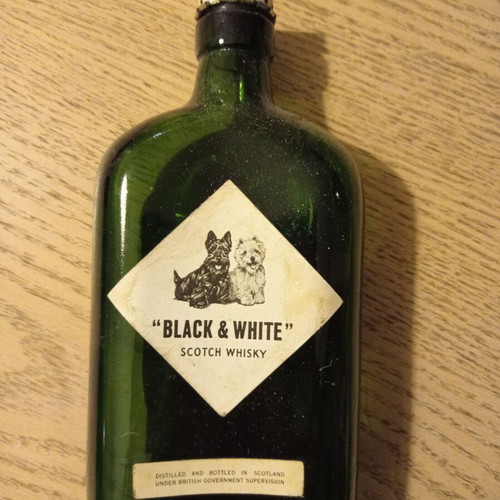 Black & White Scotland collectible bottle used