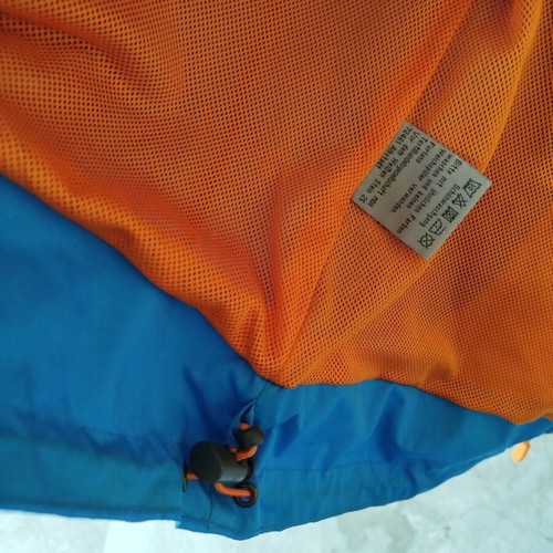 Out Living Splash women's windbreaker rain jacket, size M, blue and orange