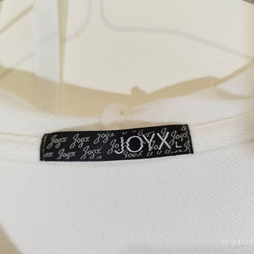 Joyx white zip-up hoodie, like new, size L