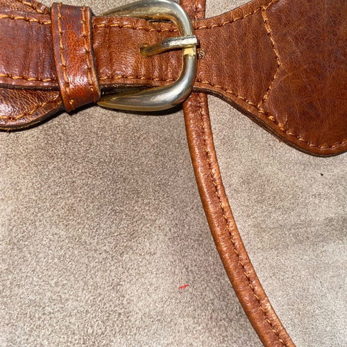 Vintage leather suede crossbody bag used